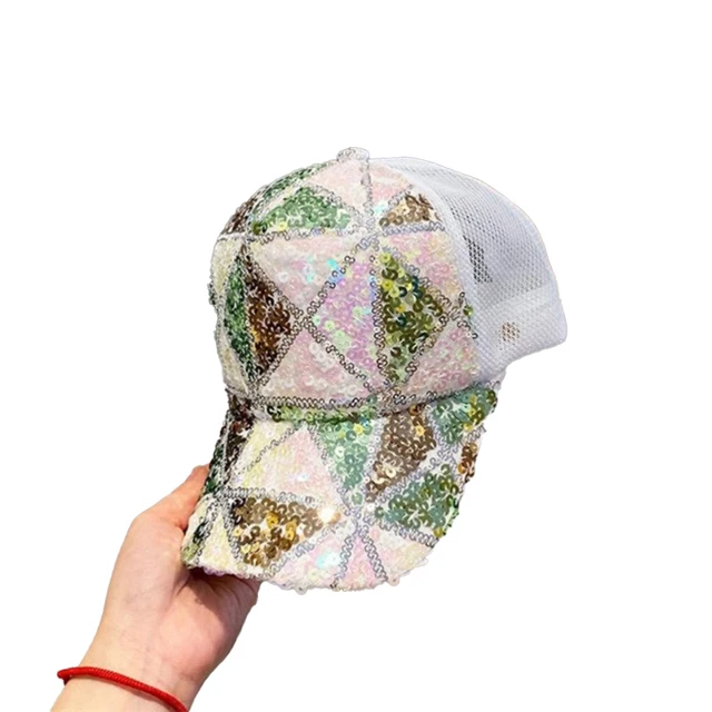 Cappellino Da Baseball Con Foro Per Coda Di Cavallo - Donna, Estivo, Regolabile E Traspirante - Nero - Foto 2