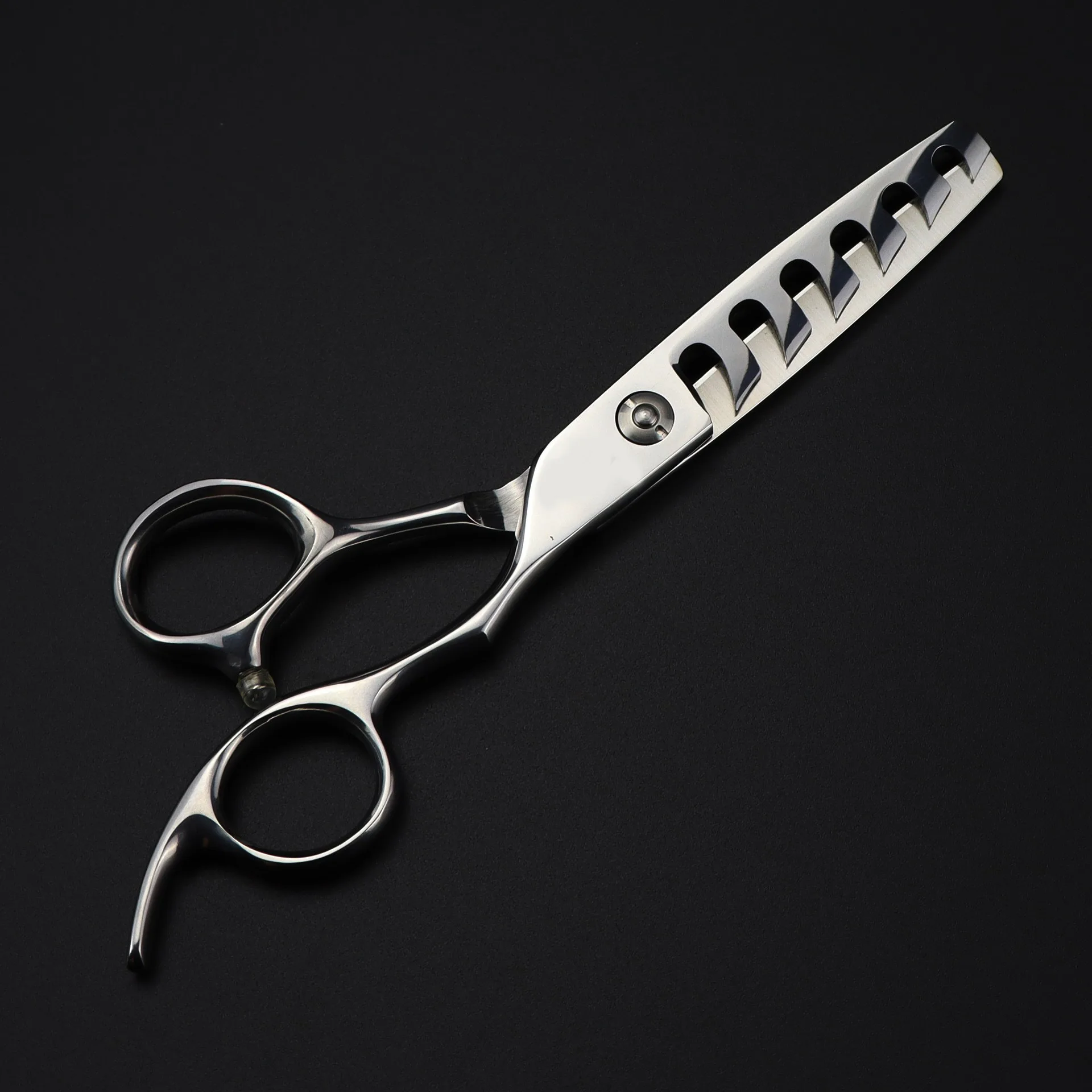 

custom logo 6 teeth JAPAN 440C hair scissors professional high quality 440c 6.0 inch hairdressing thinning barber Salon shears