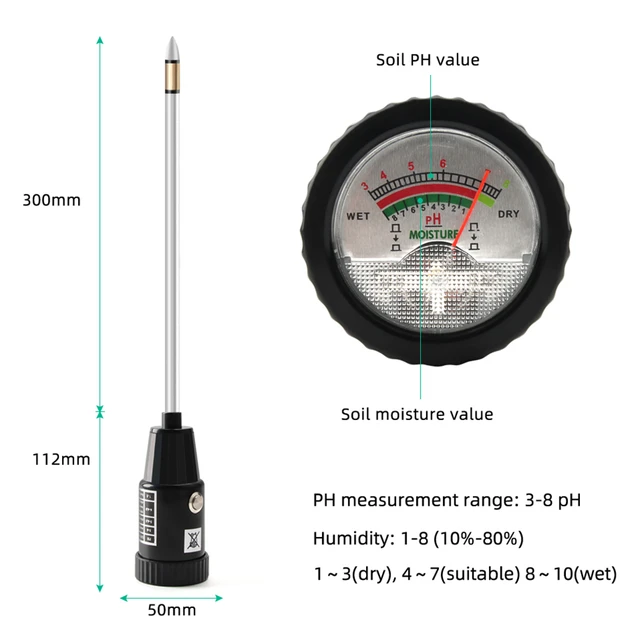 Medidor de temperatura de humedad del suelo  Sensor de temperatura de  humedad del suelo-Medidores de pH-Aliexpress