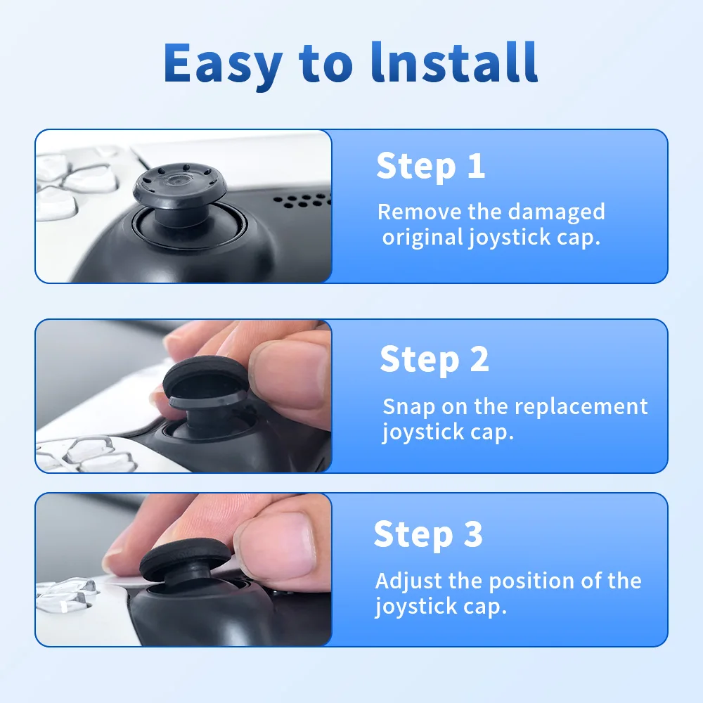 Easy-Install Gamepad Joystick Repair Cap for PlayStation Controllers