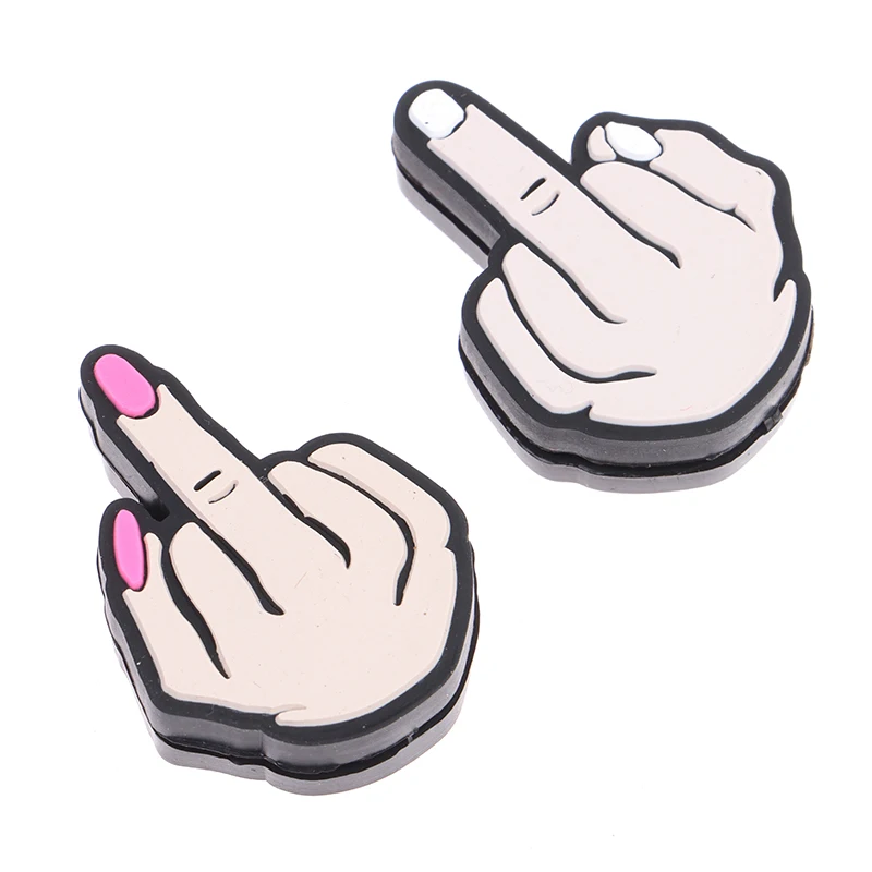 Middle Finger Tennis Racket Vibration Dampener Shock Absorbing Silicon