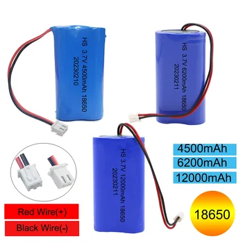 Batteria al litio 3.7V 18650 con spina XH2.54-2P 4500/6200/12000mAh Batteria ricaricabile per la pesca Altoparlante Bluetooth con luce a LED