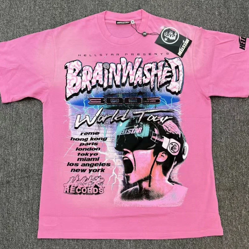 

Женская Винтажная футболка с коротким рукавом, круглым вырезом и принтом