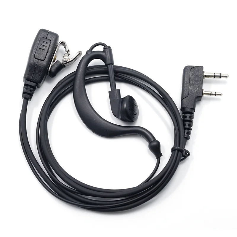 

5PCS New original dual PTT headset earpiece for BAOFENG uv-82 walkie talkie accessories with mic for UV 82 UV82L UV-89