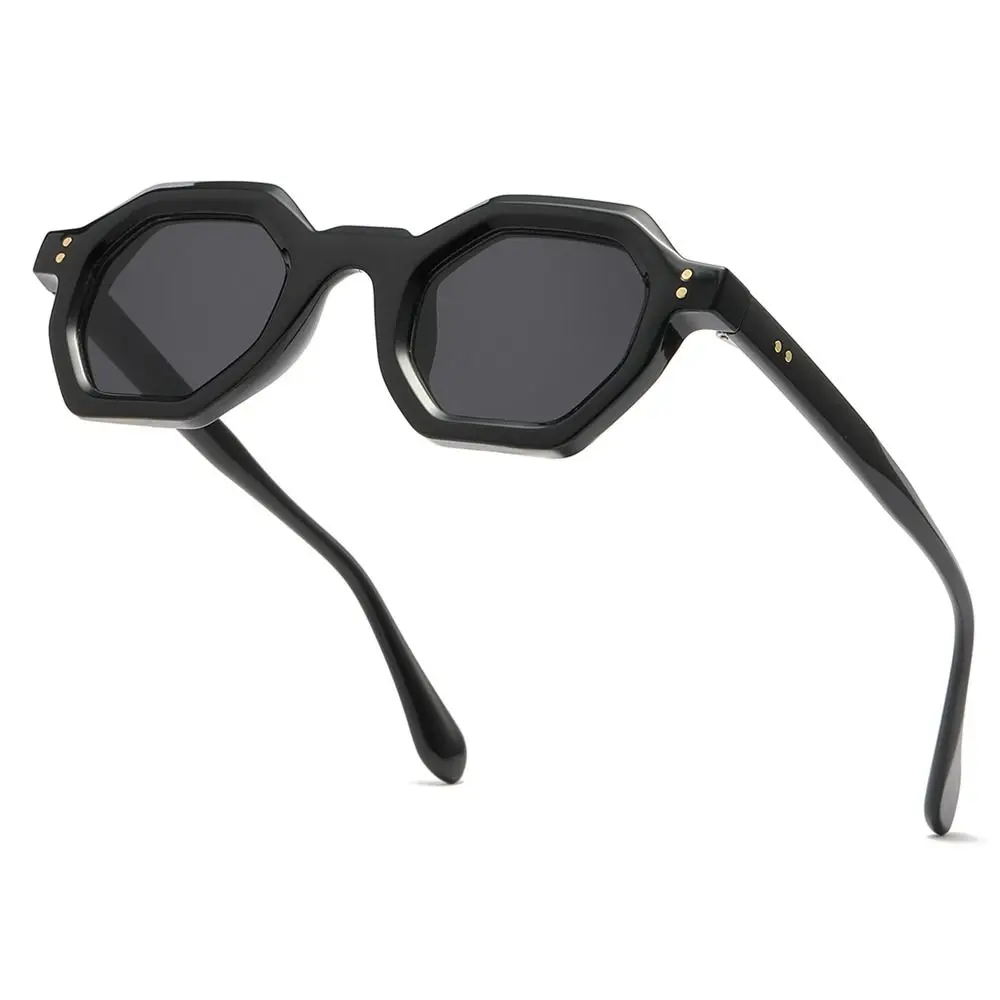 

Polygon Square Women's Sunglasses Retro Outdoor Small Rivets Sun Glasses UV400 Protection Hexagon Shades Unisex