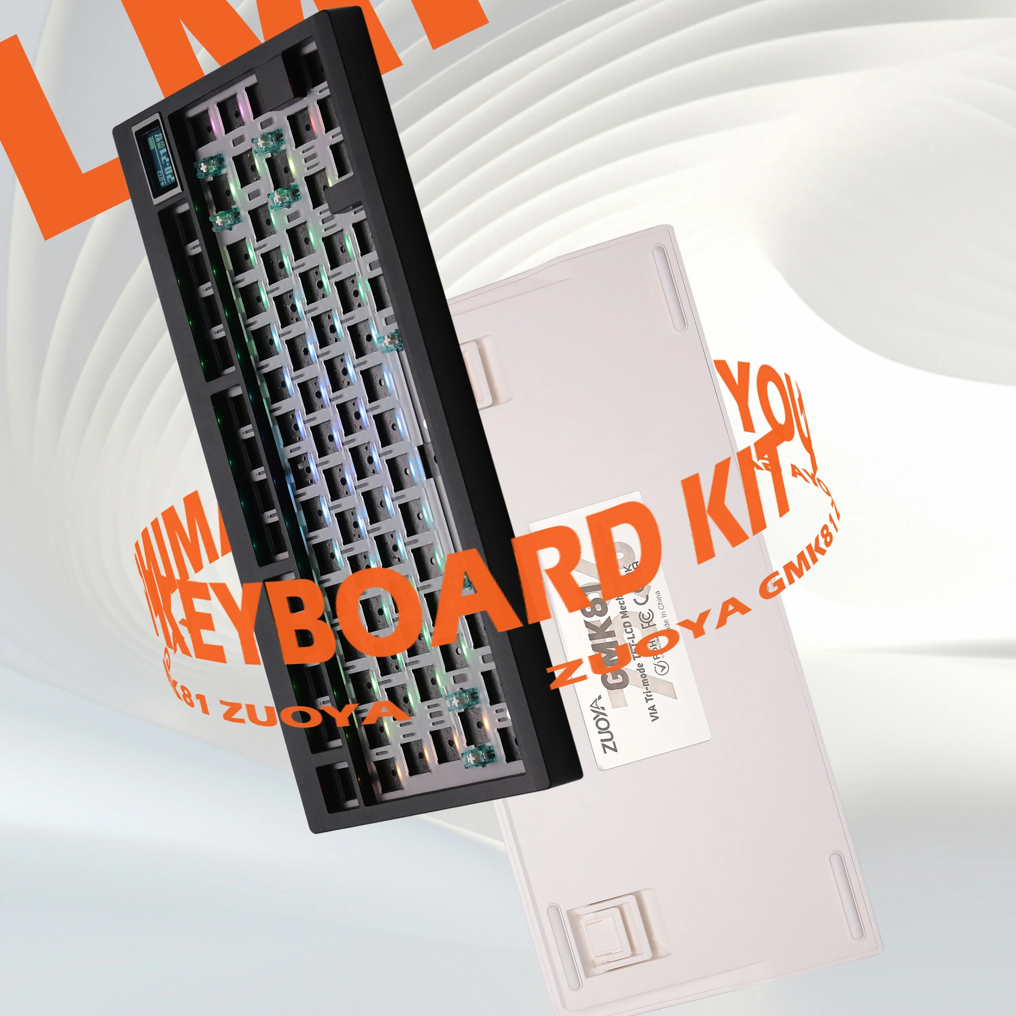 Kit de Teclado Mecânico Hot-swappable Bluetooth 5.0 2.4g Wireless Rgb Backlit Suporte Montado na Junta Via Personalizado Gmk81 - Imagem 4
