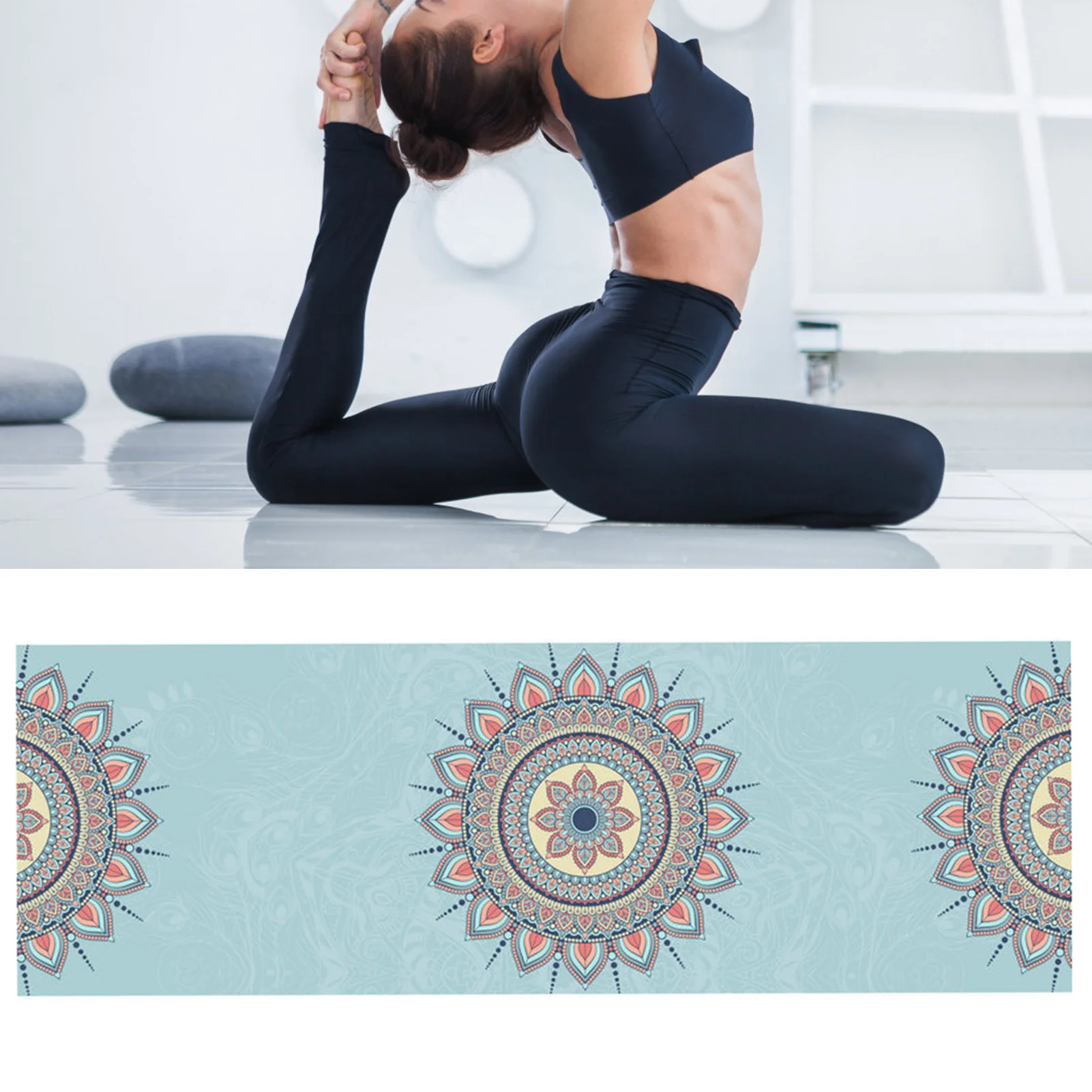 Hot Yoga Mat Towel 185*61cm Printed Yoga Towel Non slip Fitness Workout Mat Cover For Pilates Gym Yoga Blankets
