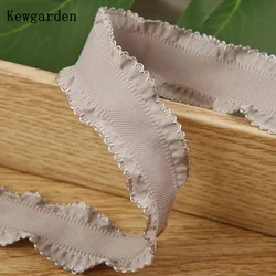 Wavy Edge Ruffle Ribbon for Crafting and Hair Accessories - 10 Yards (Grey)
