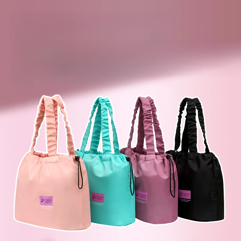 New Adult Single Shoulder Bag Memory Knitting Fabric Dry Wet Separate Swimming Gym Sports Fitness Toiletries Storage Organizer 2