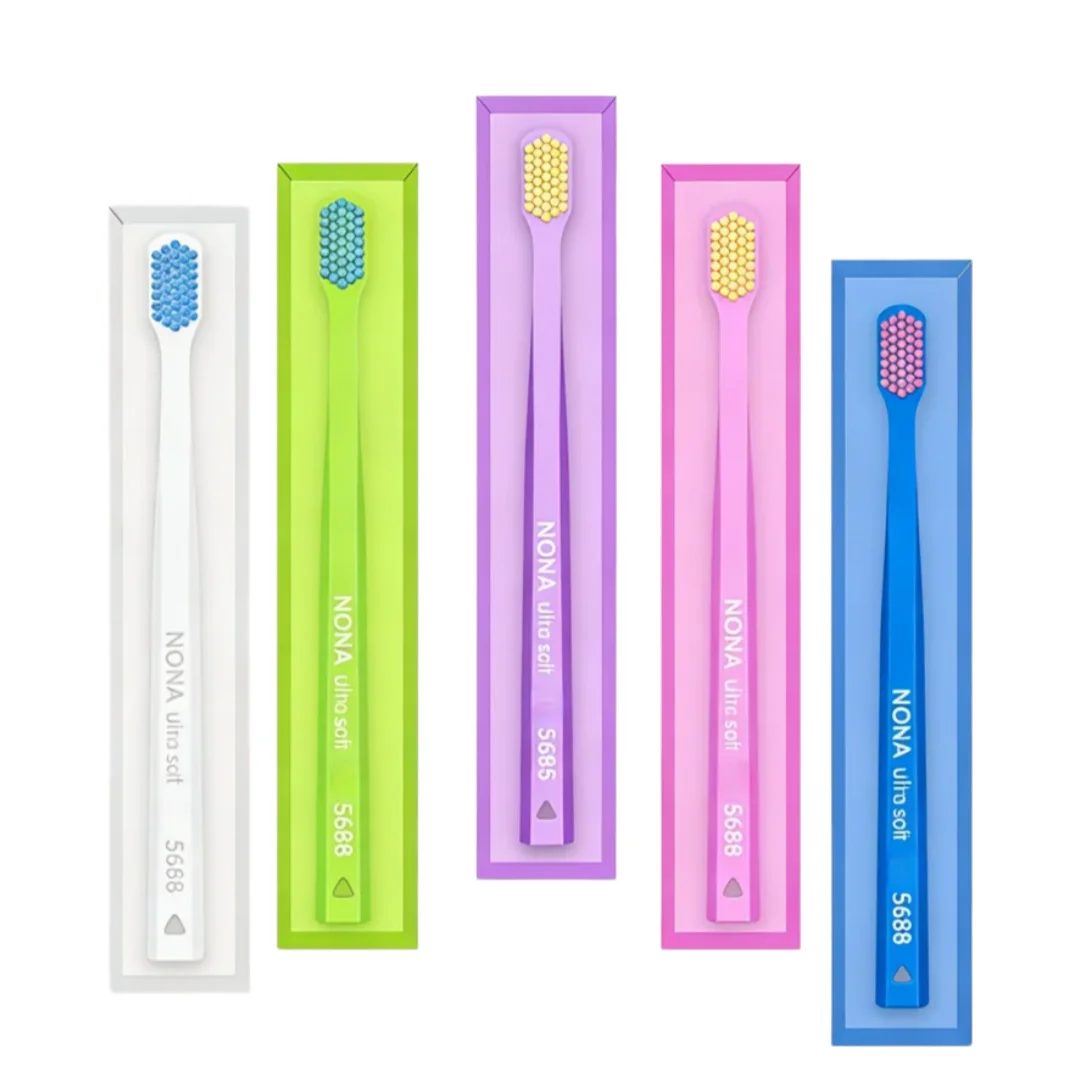12개/세트 부드러운 칫솔모 혀 클리너 개별 포장 혼합 색상 홈 치과 관리 구강 위생 칫솔 키트