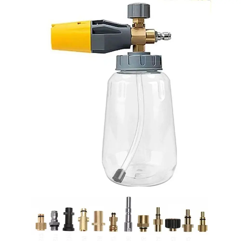 Foam Cannon for Pressure Washer, Wide Neck Adjustable, 1 L Soap Bottle