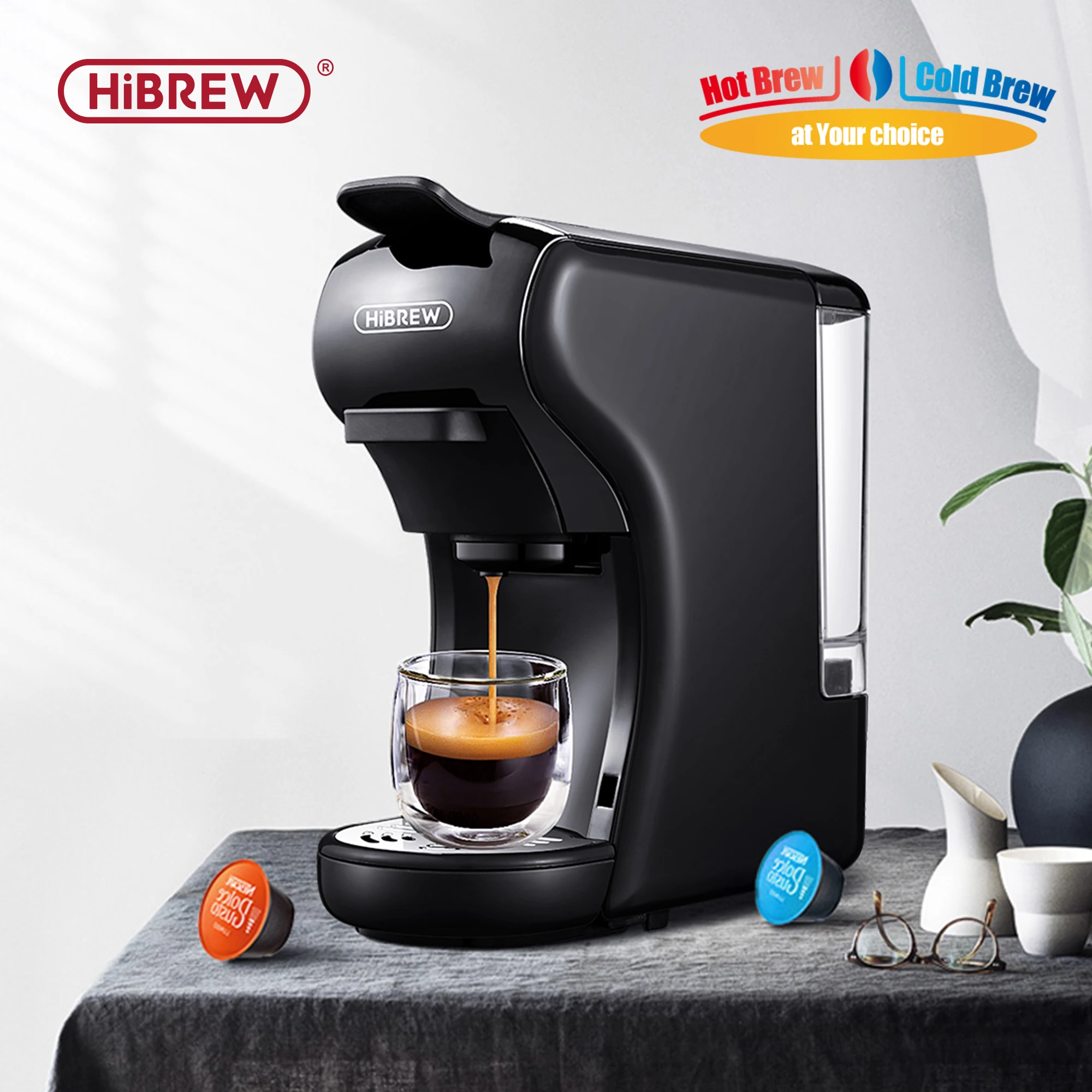 Hibrew Coffee Machine 19 Bar 3in1&4in1 Multiple Capsule Espresso