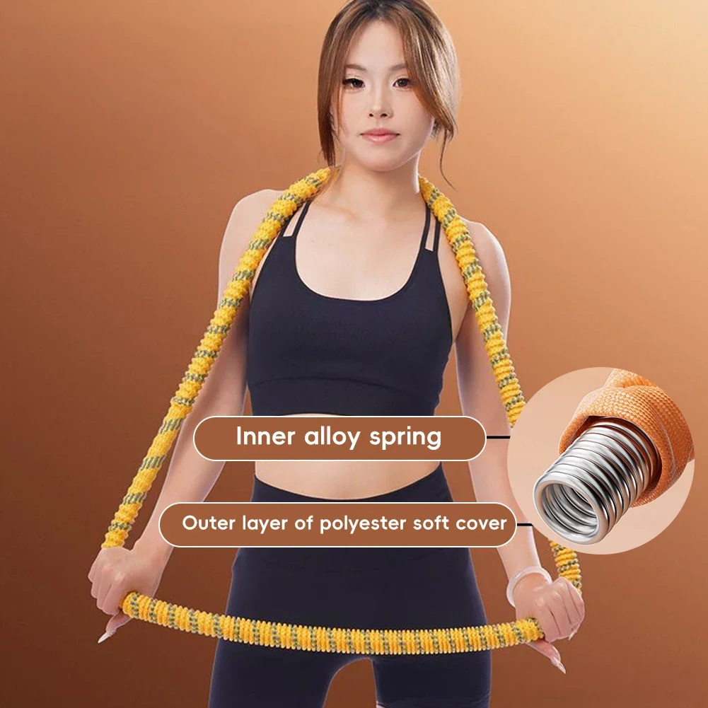 Fat Burning Weighted Sports Hoop 1.5kg Abdominal Hoop for Core Strength & Waist Slimming,Home Fitness Equipment for Women & Men