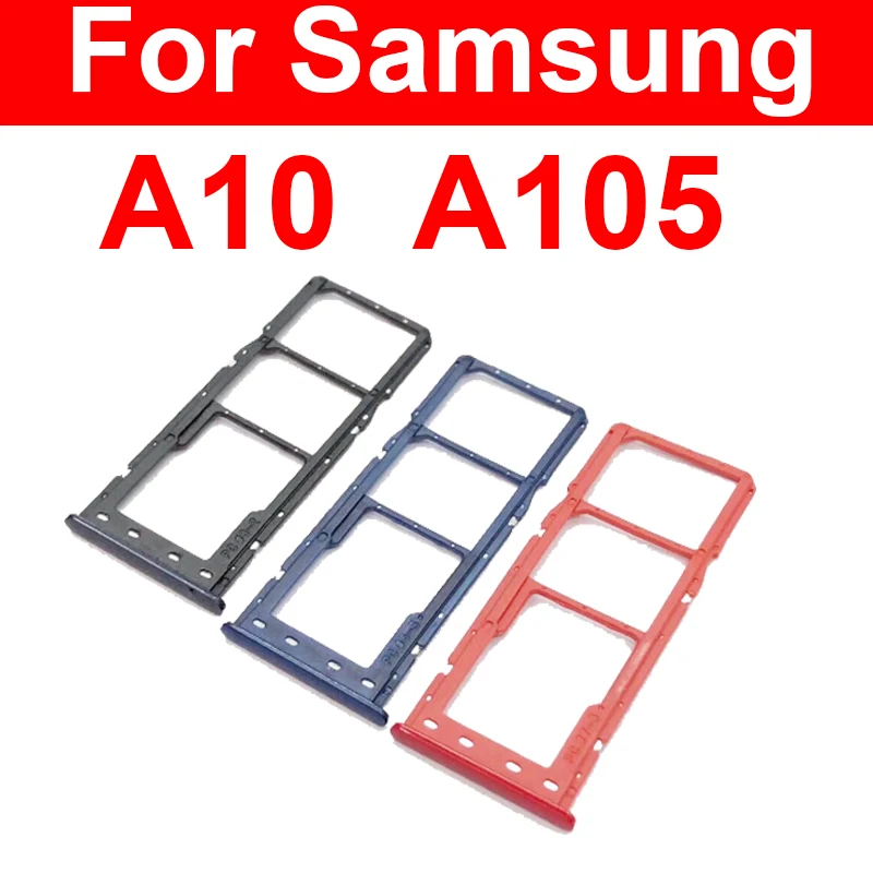 

SIM Card Tray Holder For Samsung A10 A105 A105F A105G A105FN Dual Single Sim Card Adapter Scoket Replacement Parts