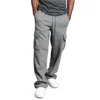 Men Cargo Jogger Pants Autumn Winter Fleece Sweatpants Loose Trousers Multi Pocket Overalls Hip Hop Streetwear Cargo Long Pants 3