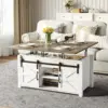 Coffee Table Lift Top, 4 in 1 Multi-Function Convertible Coffee Table with Hidden Compartment 2