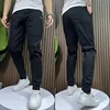 Men's High Stretch Multi-pocket Skinny Cargo Pants Multi-pocket Sweatpants Solid Color Casual Work Outdoor Joggers Trousers 2