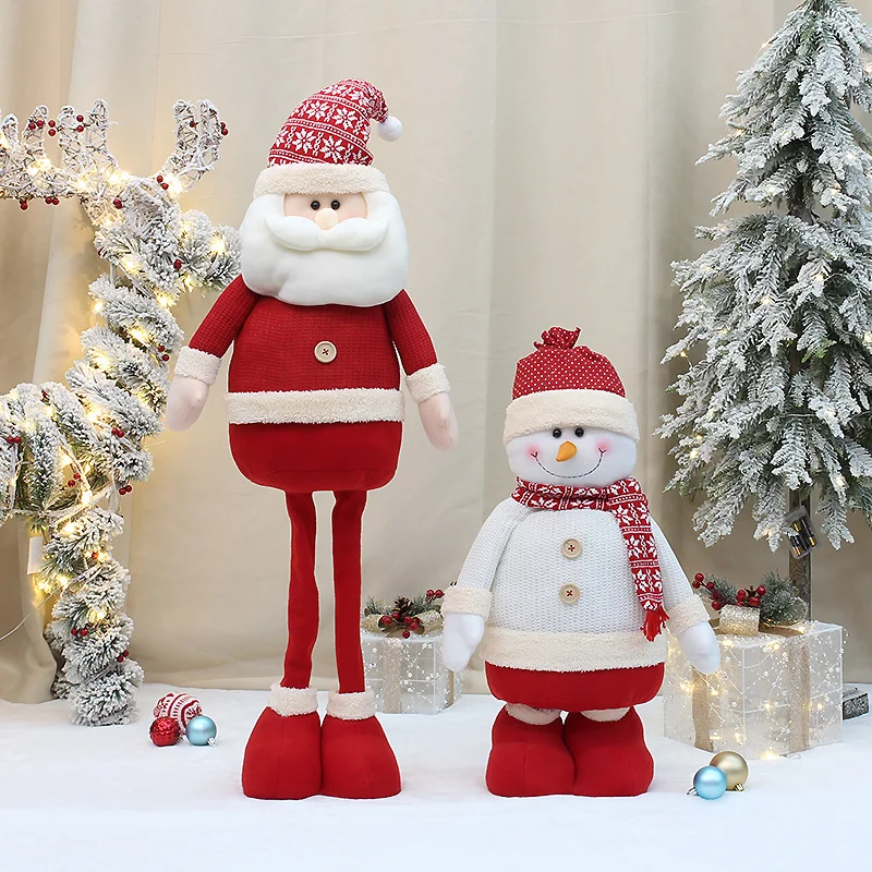 

Santa Claus Christmas decorations Christmas tree decorations elk snowman plush Christmas decorations 2024 Navidad pendant gifts
