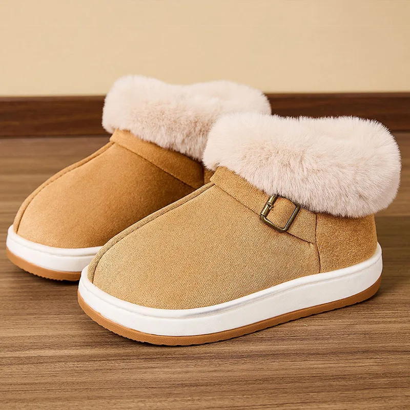 Boots Woman Snow Flat Shoes Slip On Shoes Women Platform Ankle Boots Plus Size 2025 Fashion Winter Ladies Boots Botas Mujer