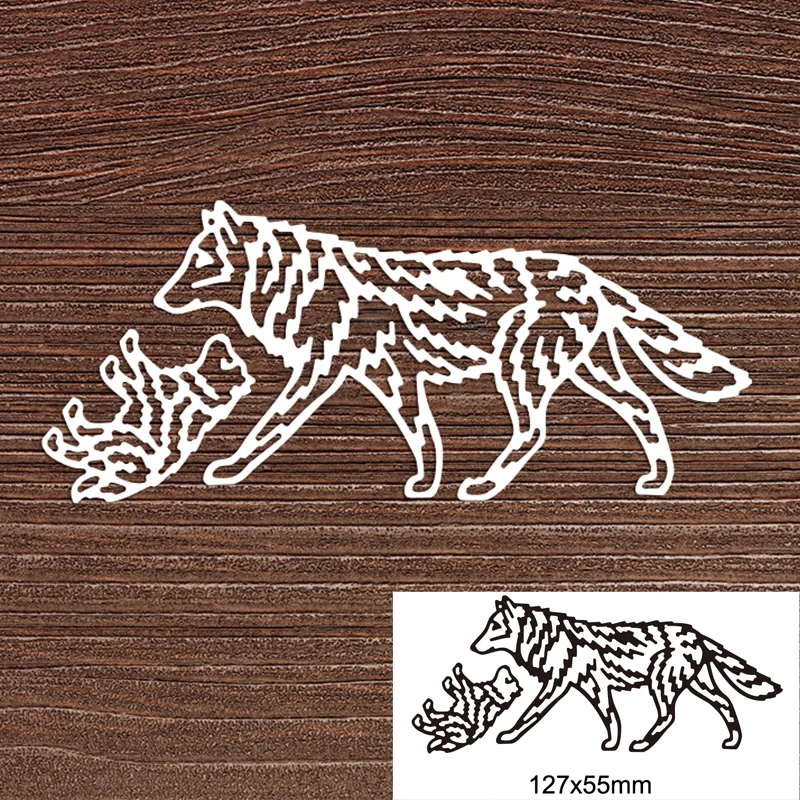 

Wolf Mother and Son Metal Cutting Dies For DIY Scrapbook Cutting Die Paper Cards Embossed Decorative Craft Die Cut New