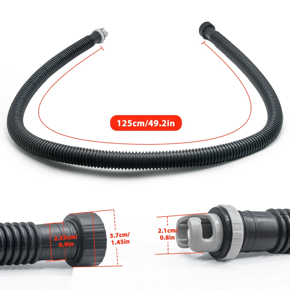 Peowuieu Luftpumpen-Schlauch 145cm - Weicher Inflation Schlauch Für Paddle Boards & Boote