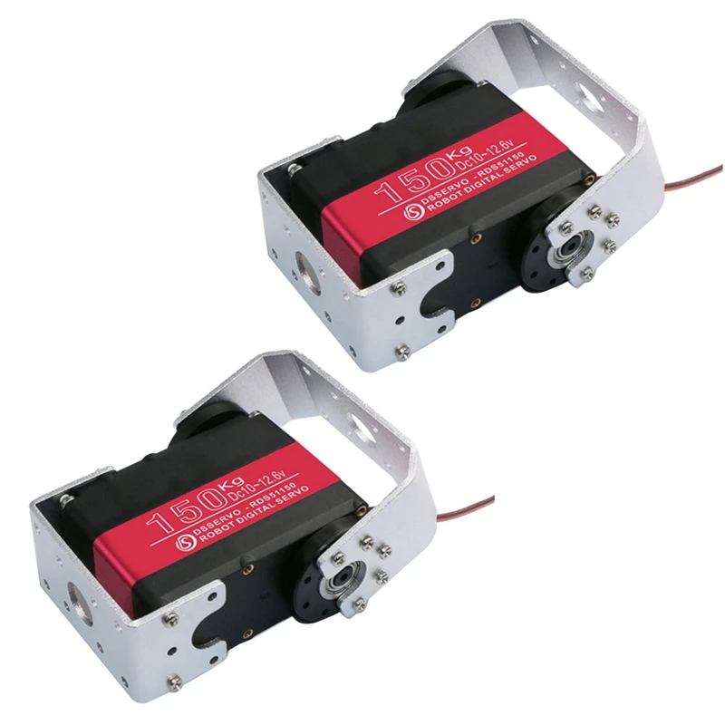 TAIGH-150KG 12V RDS51150 Double-Shaft Digital Metal Robotic Servo With U Mounting Bracket Waterproof
