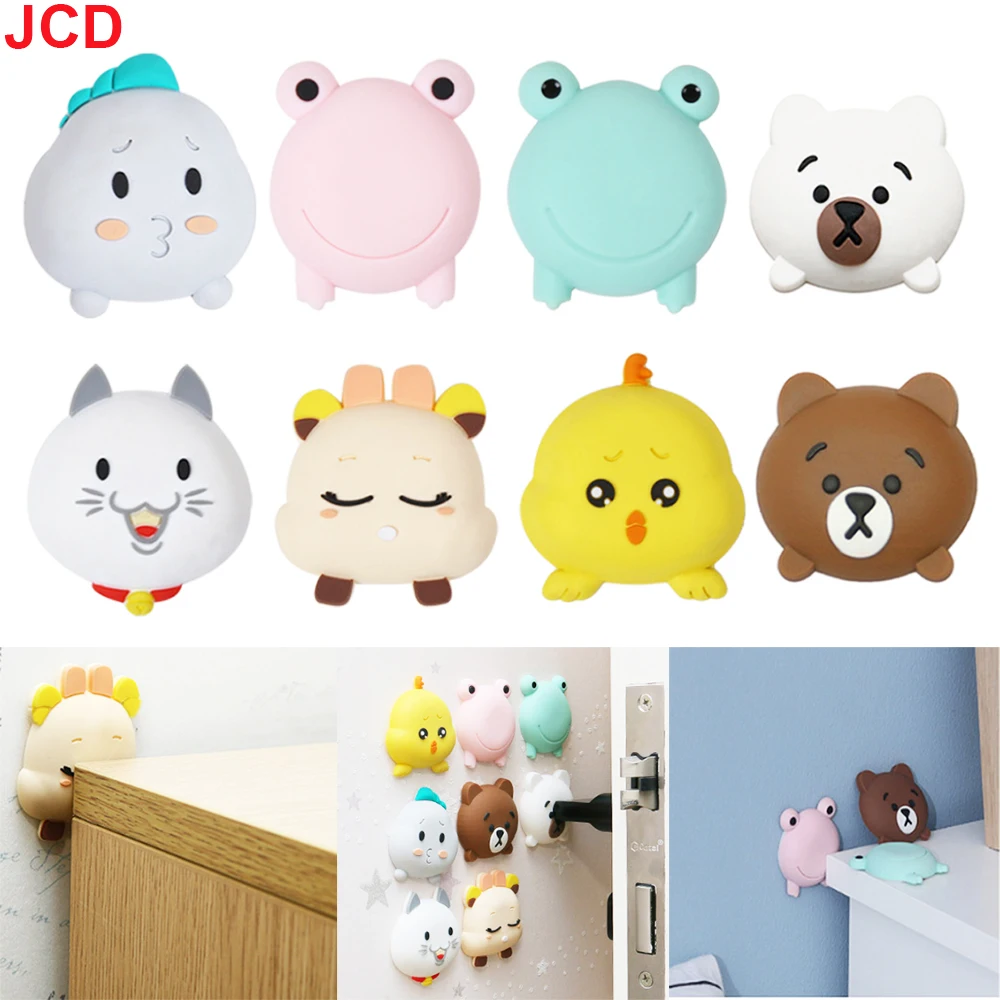 Cartoon Wall Anti-collision Pads Door Stopper Stickers Silicone Handle Bumper Mute Crash Pad Door Handle Stopper Protection Mat door stopper silicone door stopper door stopper bumpers silicone rubber bumpers