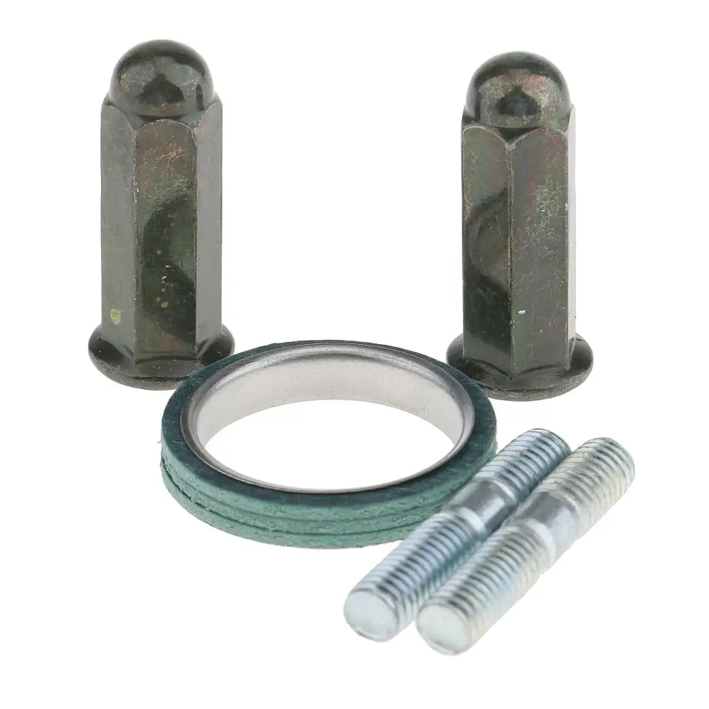 1 set Exhaust Studs Nuts Bolt Exhaust Gasket Exhaust Muffler Pipe for GY6 50/70/90/110/125/150CC Scooter ATV Moped 
