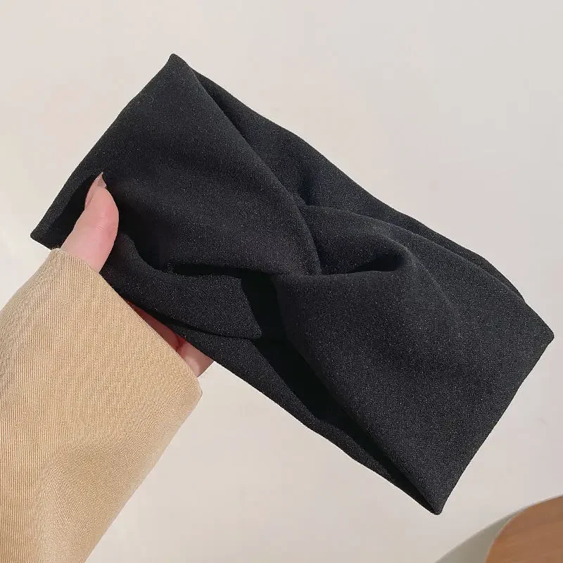 Elegant Autumn Winter Cross-Stretch Headband
