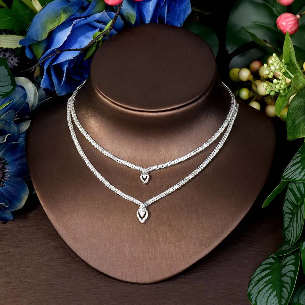 طقم مجوهرات دمعة حفلات زفاف