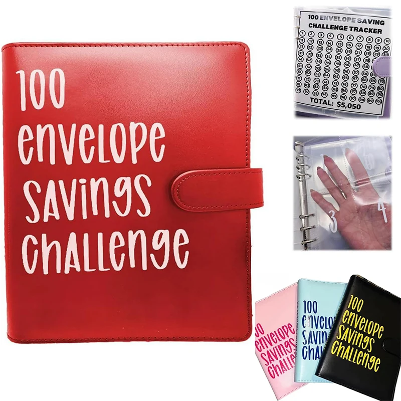 

100 Envelope Challenge Binder Easy and Fun Way to Save $5,050 Savings Challenges Binder Gift Budget Binder with Cash Envelopes