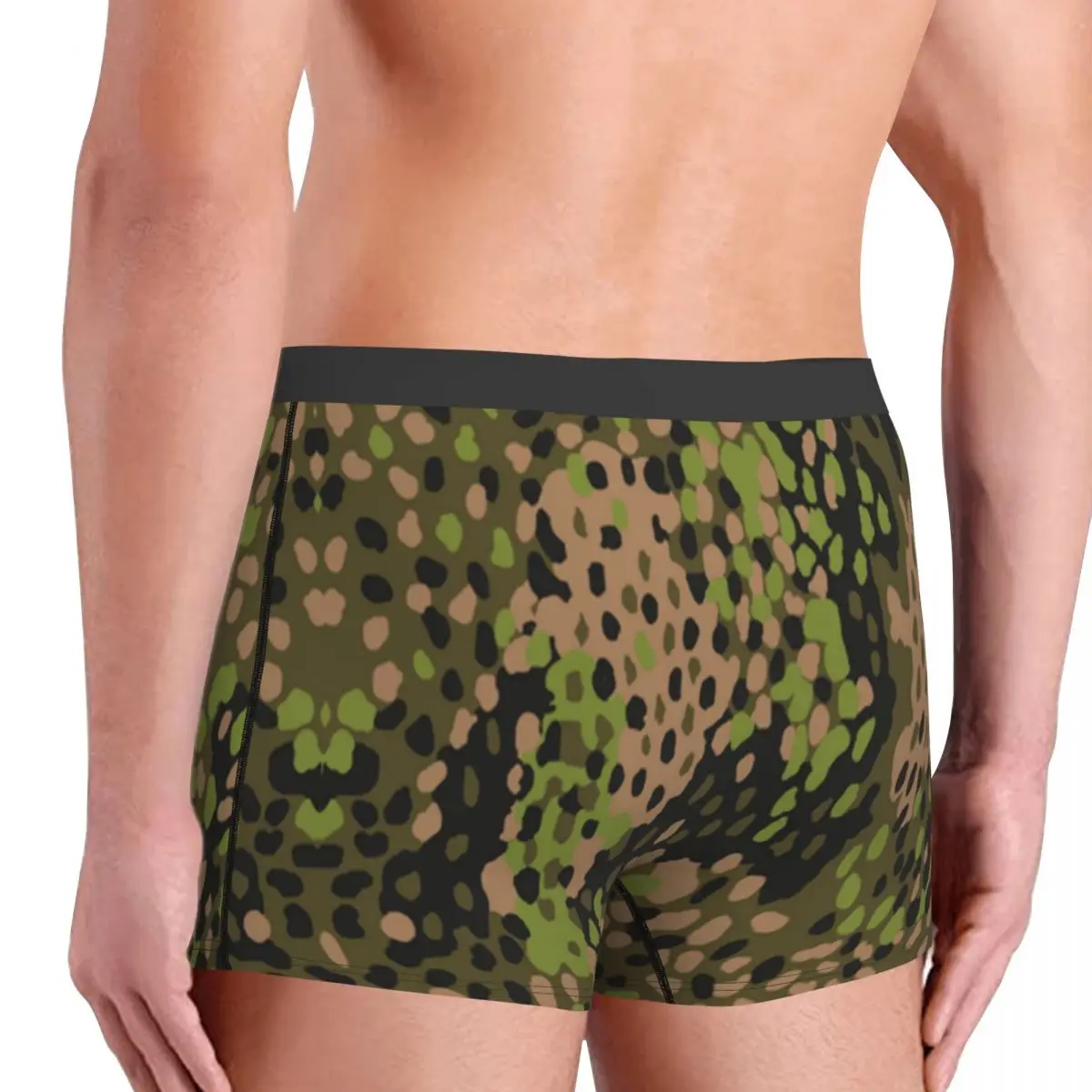 Male Cool WW2 Camo Underwear Germany Arm Military Camouflage Boxer Briefs Stretch Shorts Panties Underpants 4