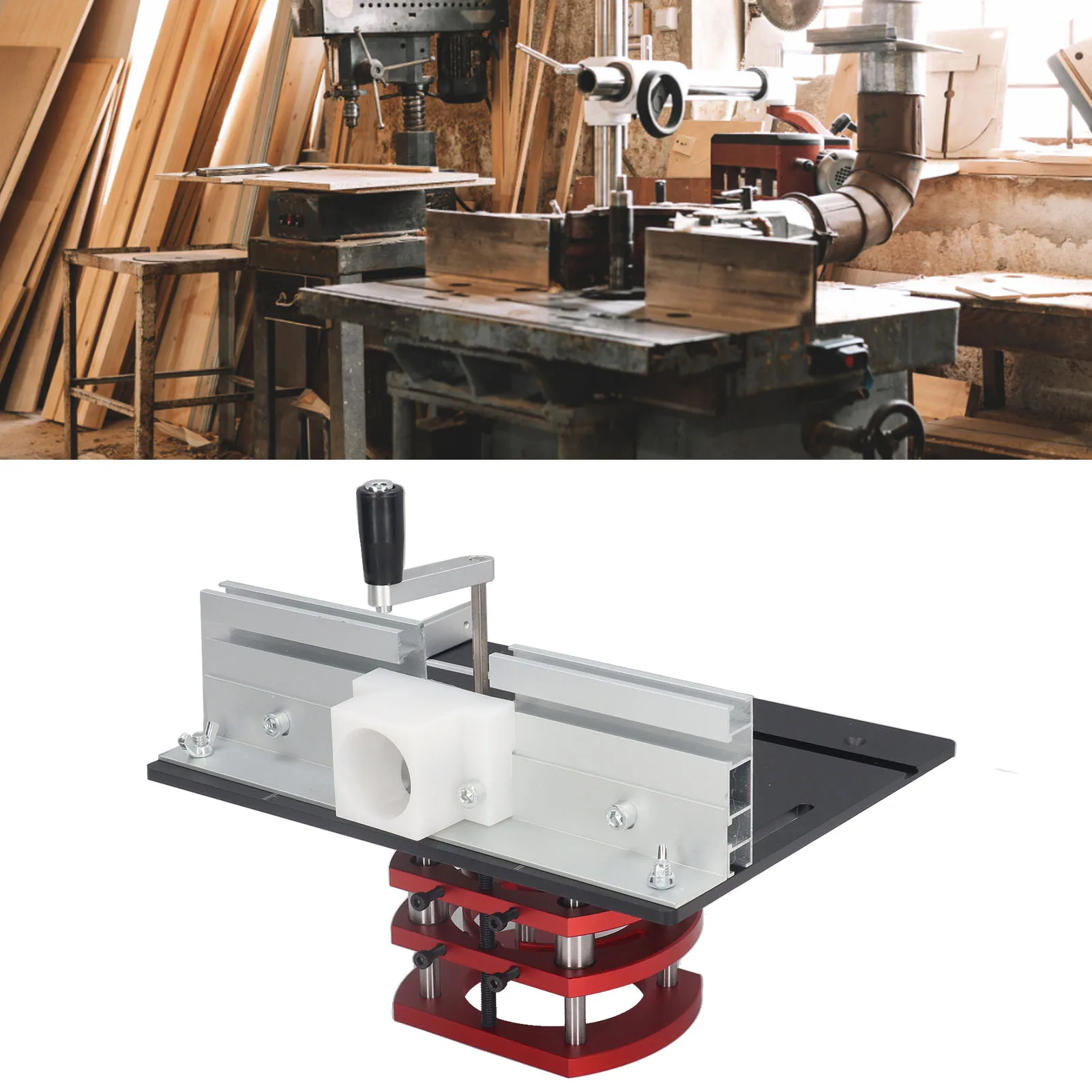 Router Lift Router Lifting Base Woodworking Slotting Trimming Chamfering Table Top