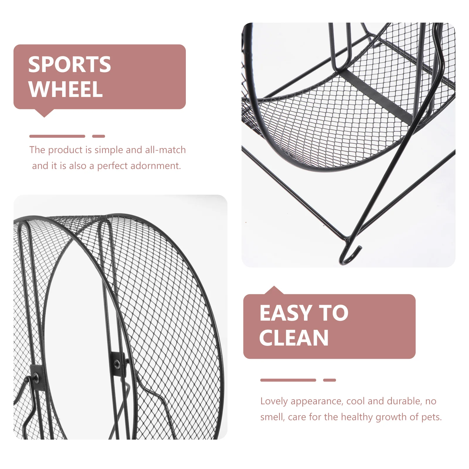 Hamster Wheelexercise Running Silent Gerbil Large Roller Small Rat Metal Dwarf Hedgehog Chinchilla Quiet Runner-Random grids exercise wheel
