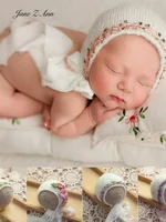 Newborn Photography Hat Lace Countryside Hat Baby infant  Photo props Knitted Flower Shaped bonnet 1