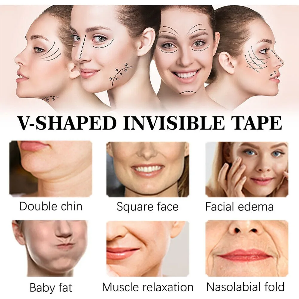 Oval Face Lifting And Tightening Beauty Tools Brow Lift Tape Face Lift Strips Facial Lifting Patch Invisible Facelift Tape