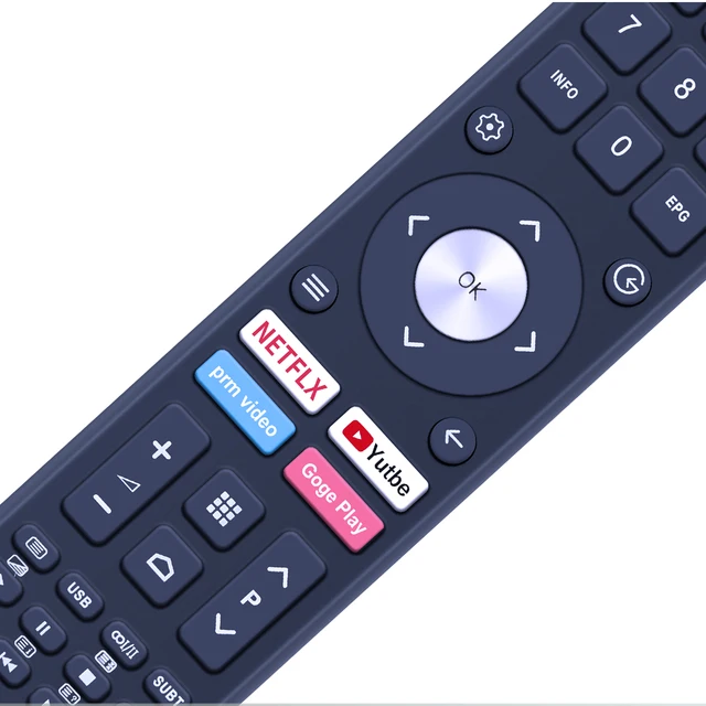 VINABTY Telecomando Universale GCBLTV02ADBBT - Sostitutivo Con Funzioni Bluetooth E Vocale Per TV, Telecomando Di Ricambio Ergonomico - 6