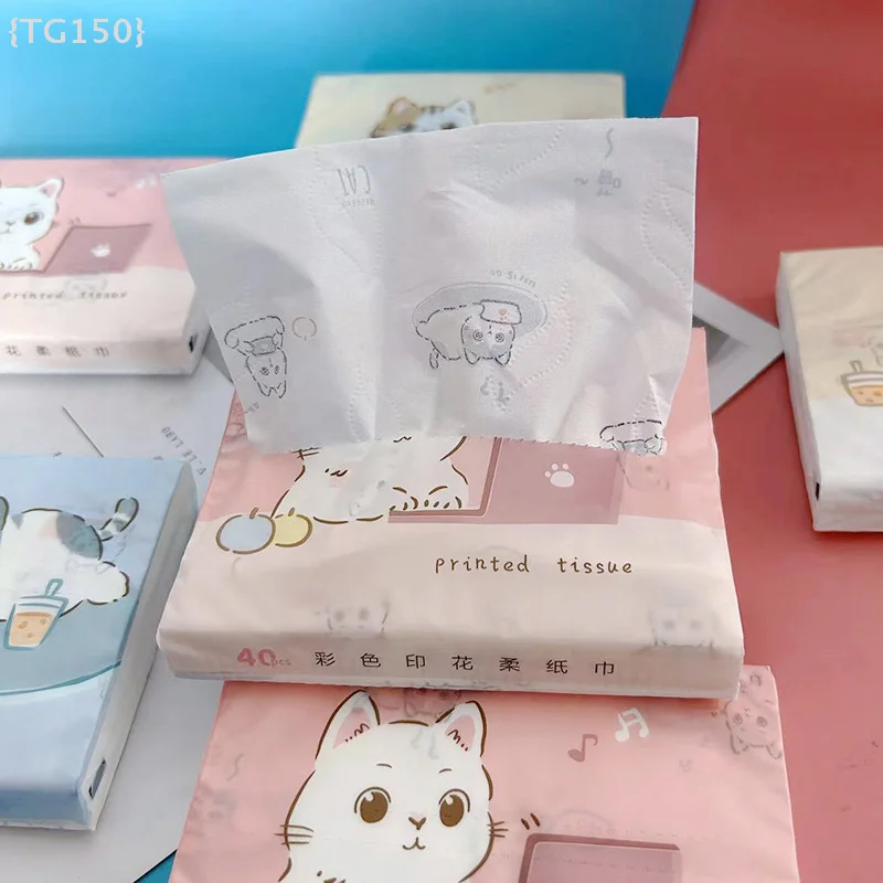 【F2-TG150】40장/팩 일회용 페이스 타올 티슈 부드럽고 두꺼운 드라이 와이프 티슈 가정용 냅킨 종이 타월 화장지