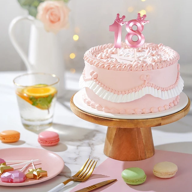 VSHILI 56 & 65 Birthday Candles - Pink Number Cake Candles, Cake Topper Decor For Milestone Birthdays - View #11