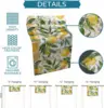 Spring Lemon Leaves Linen Table Runner Dresser Scarf Decor Summer Yellow Green Botanical Flower Table Runners Dining Table Decor 6