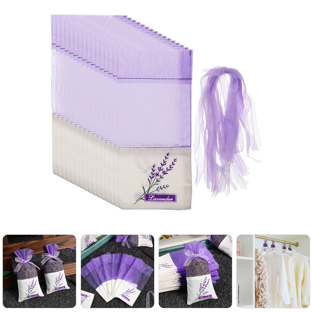 

Sachet Storage Bags Wardrobe Drawstring Lavender Pouch Empty Cotton Decorative
