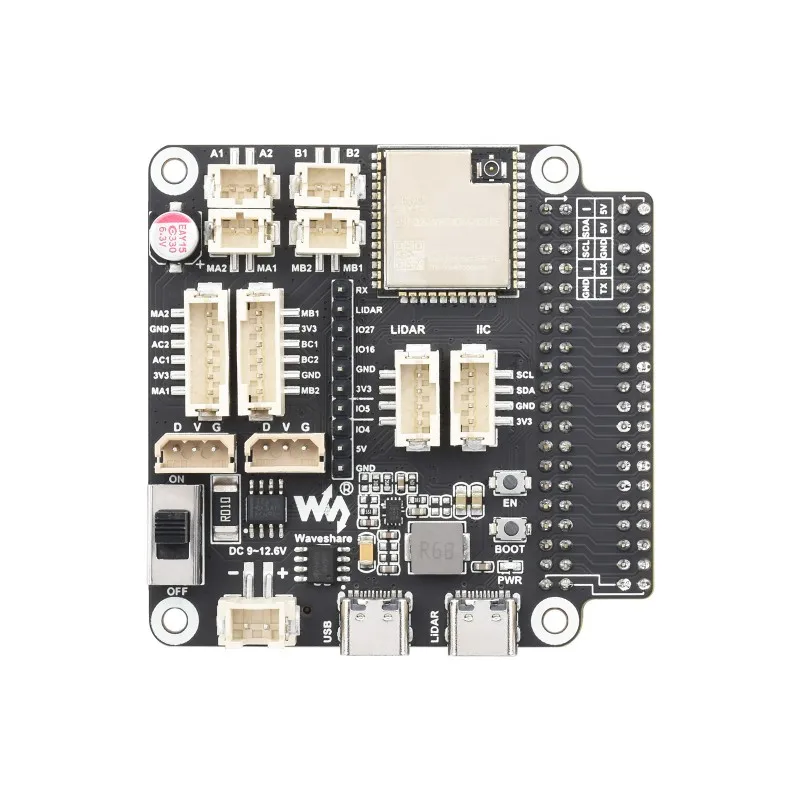 Placa de Motorista Geral para Robôs Baseados em Esp32 Suporta Wifi Bluetooth e Esp-now Comunicações Compatíveis com Raspberry pi