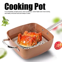 4-Piece Frying Pan Set, 4Pcs/Set Stainless Steel Non‑Stick Frying Pan Multifunctional Saucepan Kitchen Supplies 1