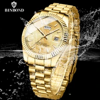 BINBOND B7012 hommes mode affaires sport montre à Quartz 30M étanche lumineux classique calendrier horloge créative hommes montre-bracelet 3