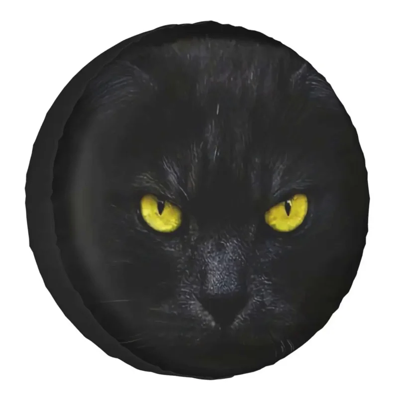 

Black Cat Spare Wheel Tire Cover for Toyota Mitsubishi Suzuki Kitty Jeep RV SUV 4WD 4x4 Vehicle Accessories 14" 15" 16" 17"