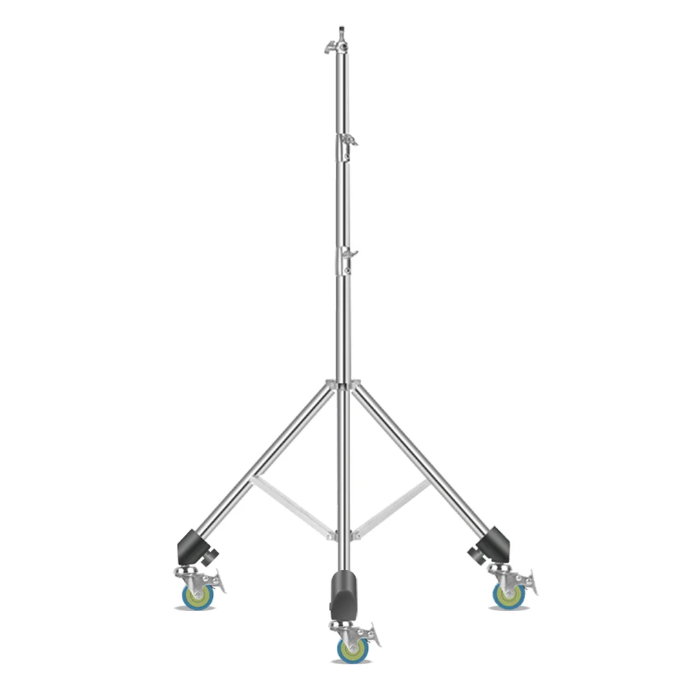 Light Stand com Kit de Braço Cruzado Bolsa de Peso Acessórios para Estúdio de Foto Extensão Telescópica Rod 2.49m 2.9m Aço Inoxidável sh