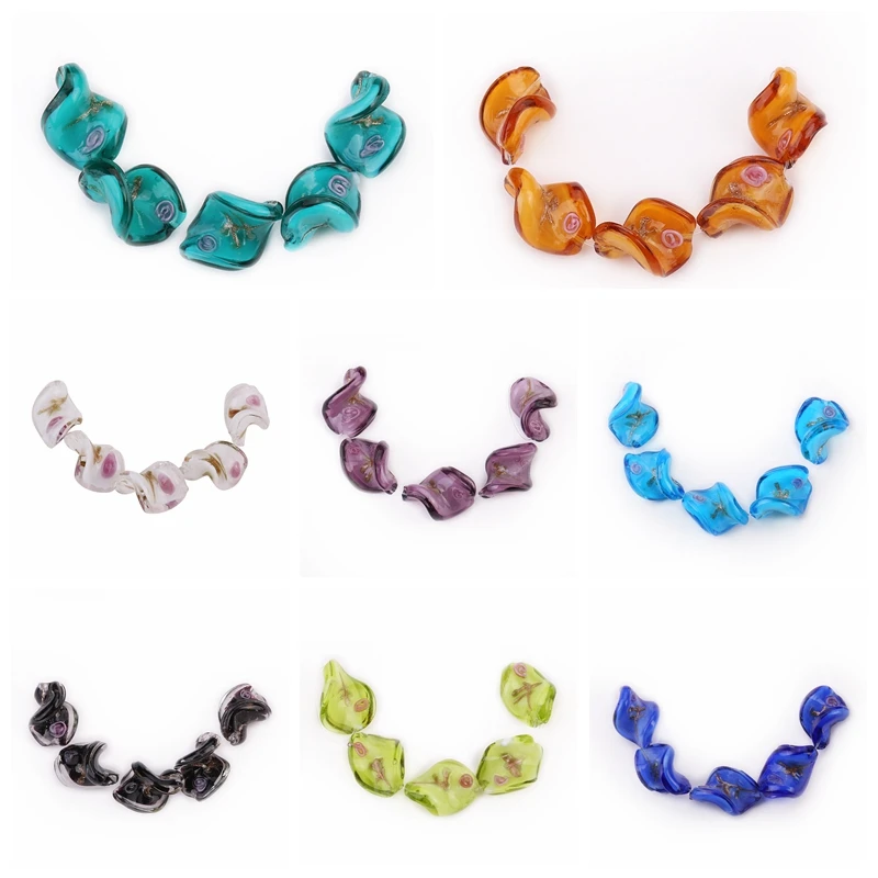 

10Pcs 20mm Spacer Bead Findings Jewelry Making Handmade Diy Flowers Lampwrok Glass Loose Beads Crafts
