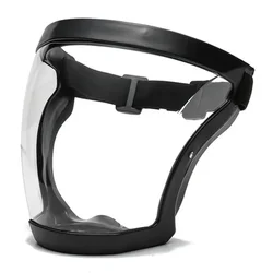 Enhanced Protective Full Face Shield with 360 - Degree Clear Vision (Black)