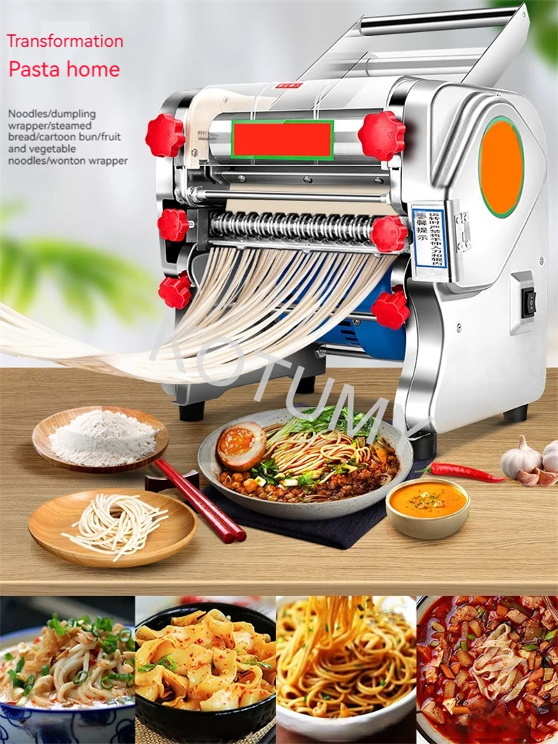 750W Electric Pasta Press Maker Noodle Dumpling Skin Making Machine  Commercial