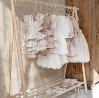 Baby Girl Cotton Floral Criss-Cross Romper Kid Princess Ruffles Layered Dress Bodysuit Rompers Jumpsuits Children's Clothing 4T 4